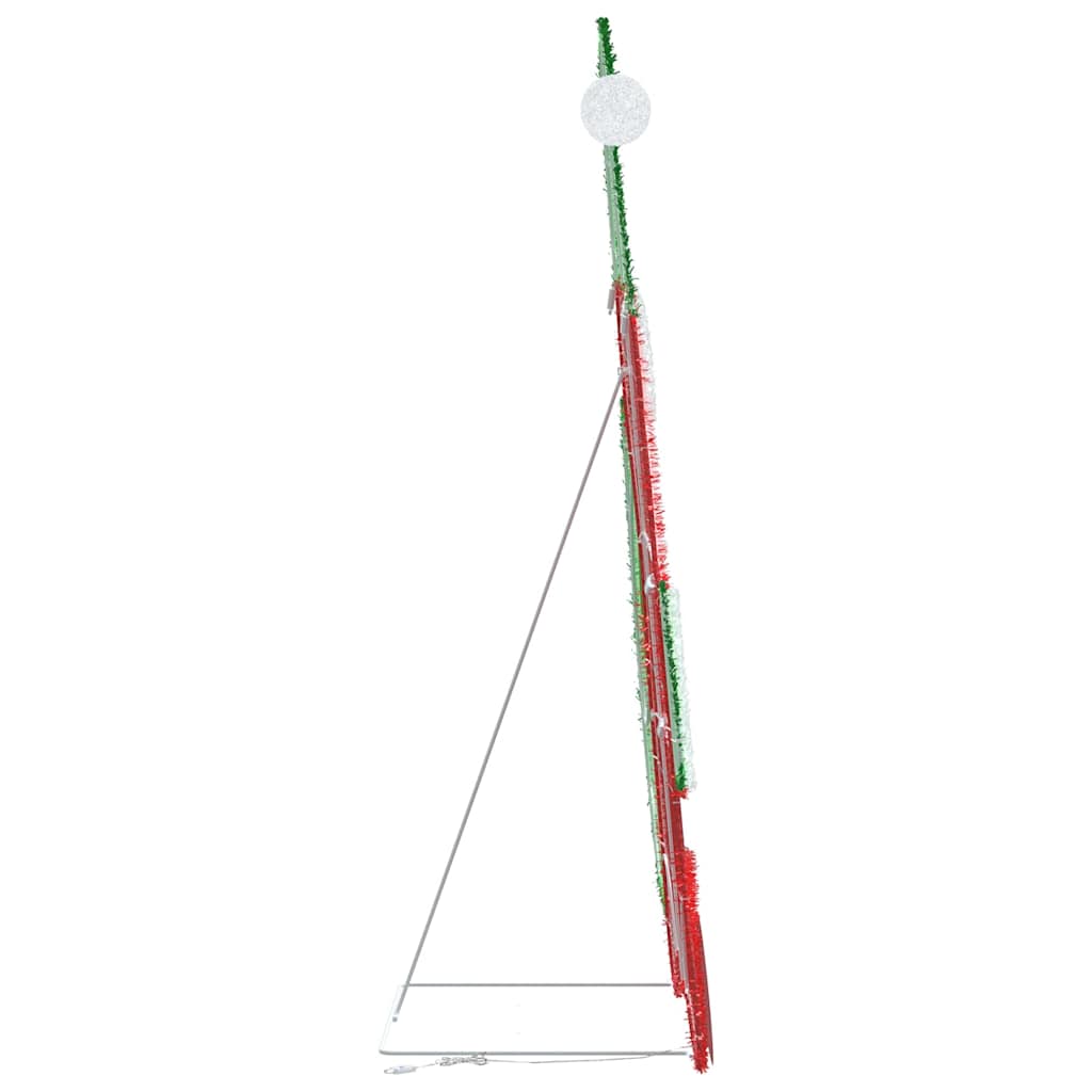 Belyst Julenisse Med 60 Led Varmhvit 62 X 70 Cm Glitterstoff