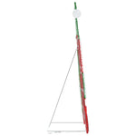 Belyst Julenisse Med 60 Led Varmhvit 62 X 70 Cm Glitterstoff