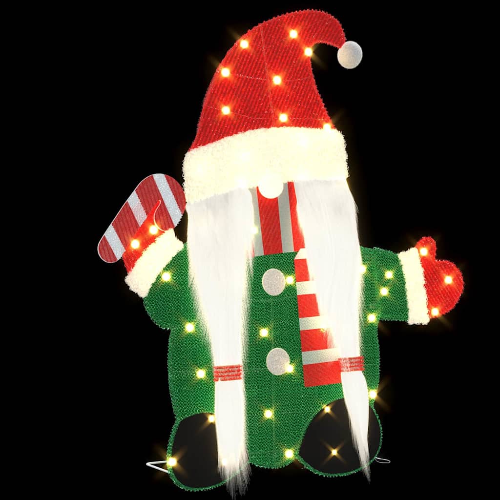 Opplyst Gnom Med 60 Led Varmhvit 71 X 64 Cm Glitterstoff