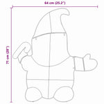 Opplyst Gnom Med 60 Led Varmhvit 71 X 64 Cm Glitterstoff