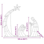 Julekrippe Scene Varmhvit 149 X32 X 127.5 Cm Polyester