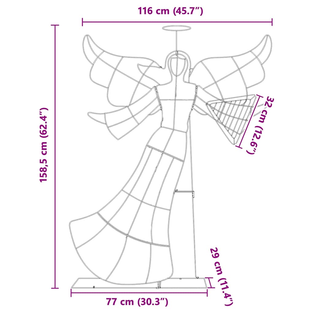 Ubelyst Vinkel Varmhvit 116 X 29 X 158,5 Cm Polyester