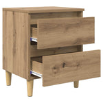 Sengeskap Med Skuff Artisan Eik 40 X 35 X 50 Cm Konstruert Tre