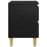 Sengeskap Med Skuff Svart Eik 40 X 35 X 50 Cm Konstruert Tre