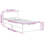 Sengestamme Artisan Eik 90 X 200 Cm Konstruert Tre