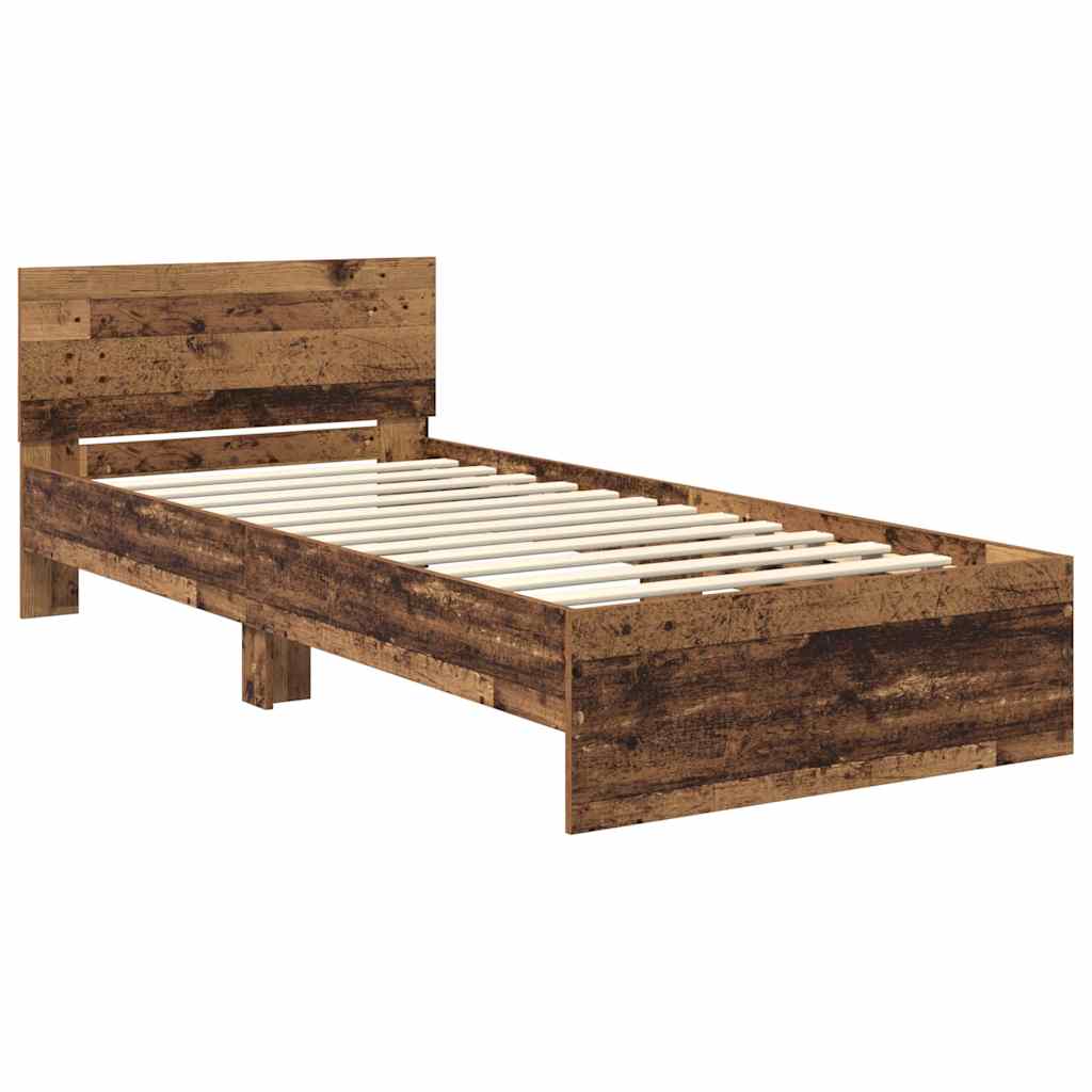 Sengestamme Med Hodegjerde Gamle Tre 90 X 190 Cm Konstruert Tre
