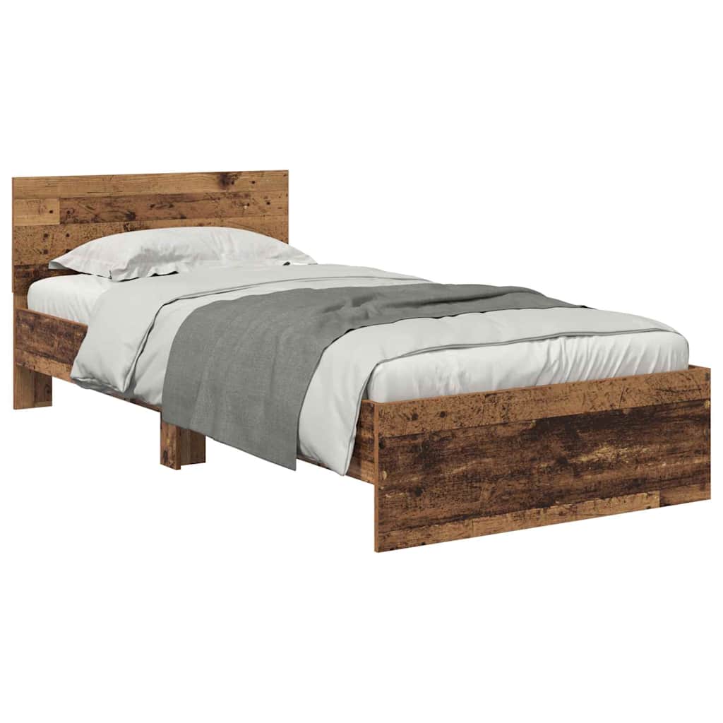Sengestamme Med Hodegjerde Gamle Tre 90 X 190 Cm Konstruert Tre
