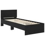Sengestamme Med Hodegjerde Svart Eik 75 X 190 Cm Konstruert Tre