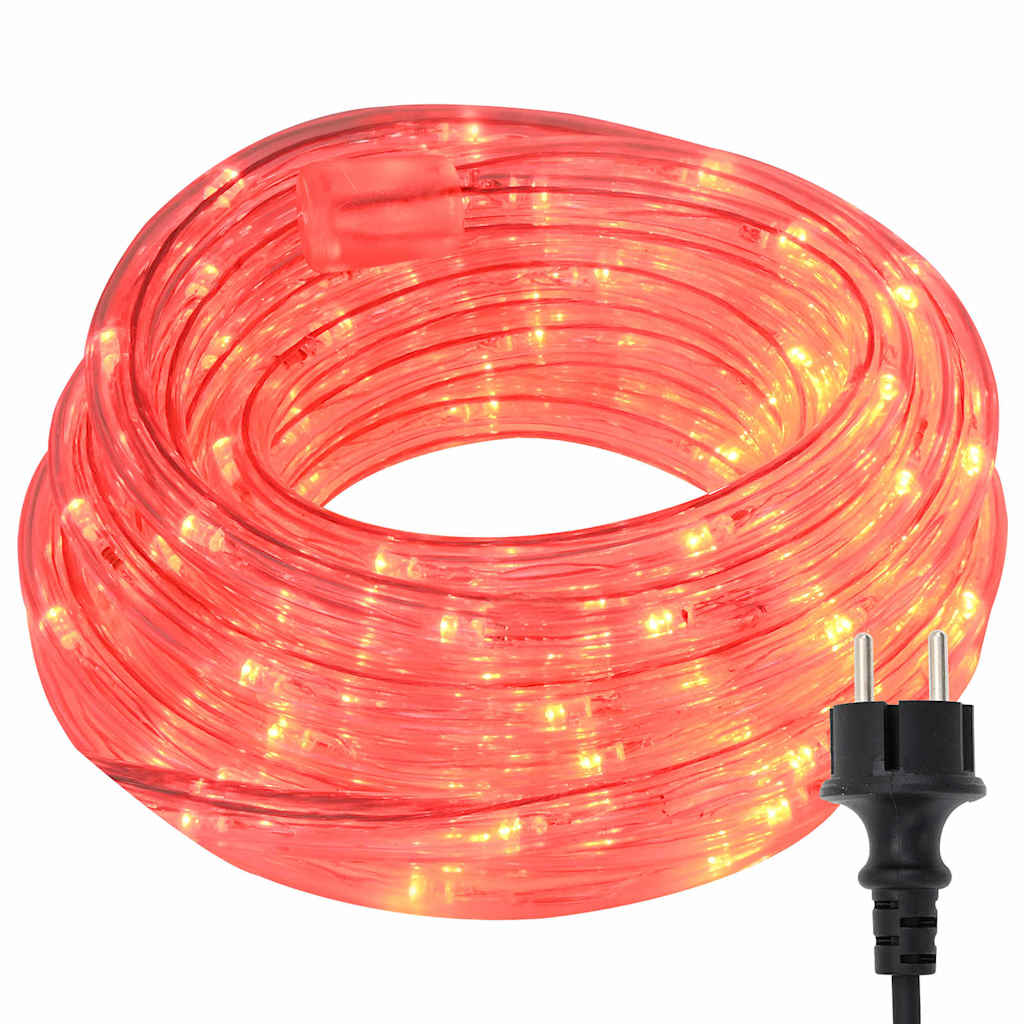 Lyskabel Med 2400 Led Rød 100 M Pvc