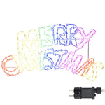 Jule Skilt Med 240 Led Flerfarget 100 X 50 Cm Pvc