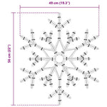 Jule Snøfnugg Med 180 Led Varmhvit 56 X 49 X 0.7 Cm Pvc