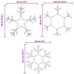 Jule Snøfnugg Med 252 Led Varmhvit 45 X 38 Cm Pvc
