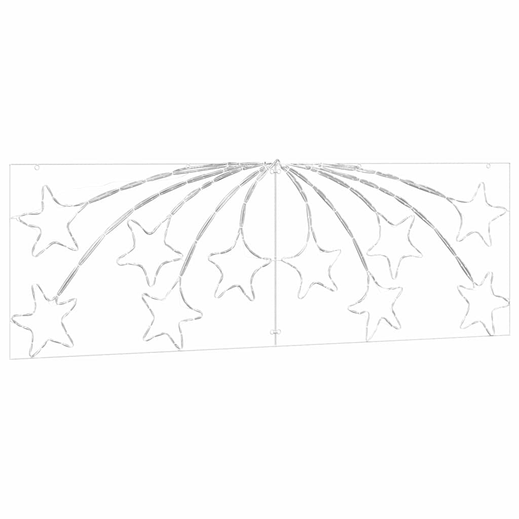Juletre Stjerne Med 432 Led Flerfarget 180 X 57 Cm Pvc