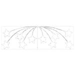 Juletre Stjerne Med 432 Led Flerfarget 180 X 57 Cm Pvc