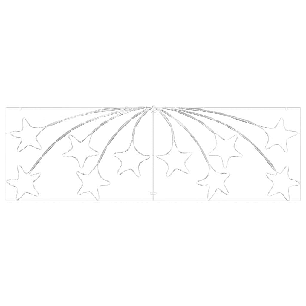 Juletre Stjerne Med 432 Led Flerfarget 180 X 57 Cm Pvc