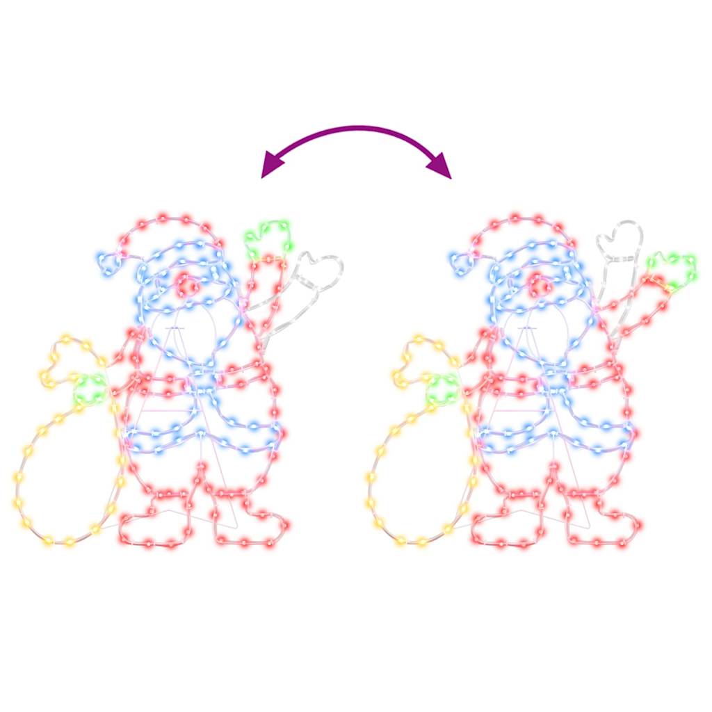 Julemann Lys Med 168 Led Flerfarget 58.5 X 60 X 1.3 Cm Jern