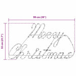 Jule Skilt Med 216 Led Rød 99 X 55 X 13 Cm Jern