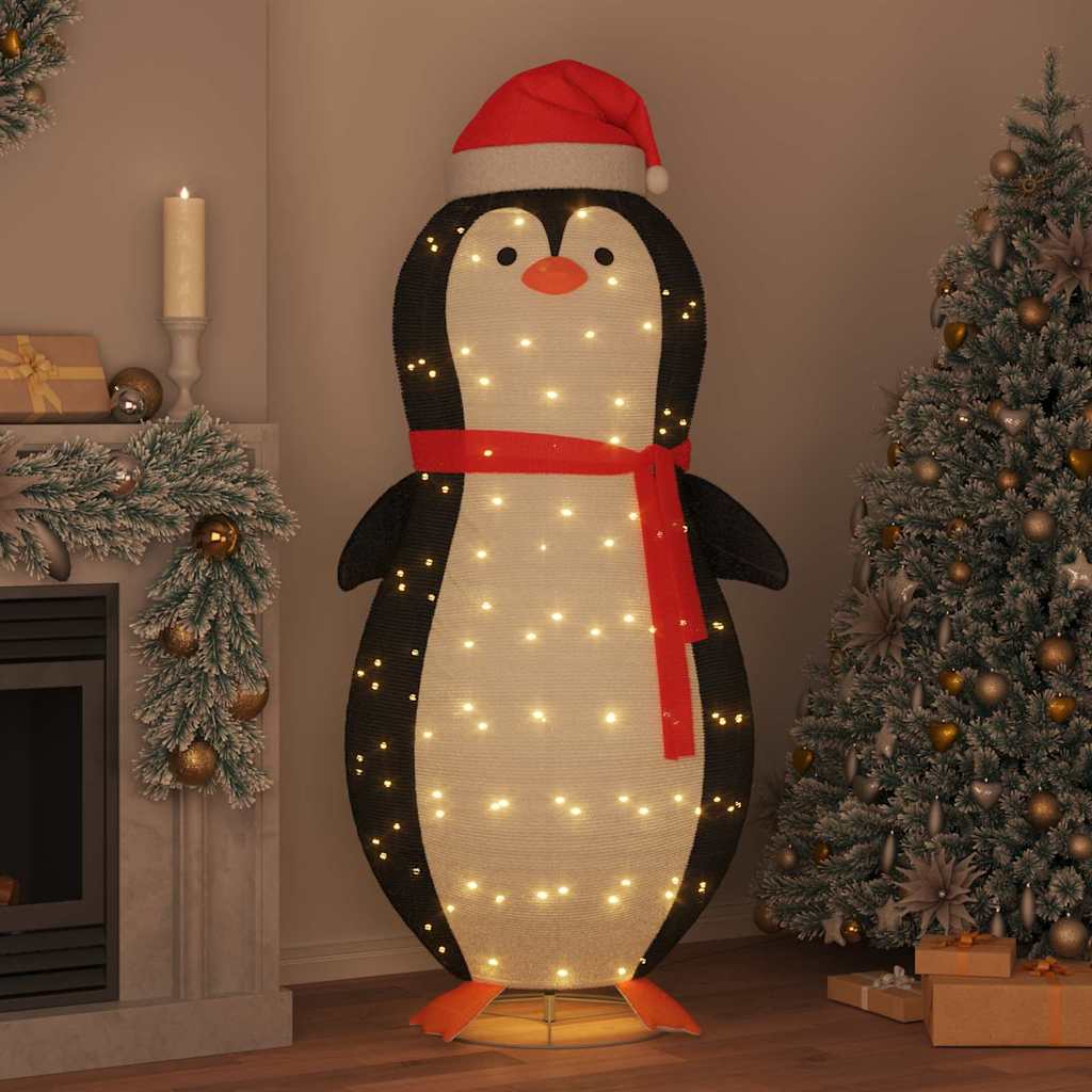 Snø Pingvin Figur Med 600 Led Varmhvit 78 X 88 X 180 Cm Stoff