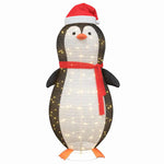 Snø Pingvin Figur Med 600 Led Varmhvit 78 X 88 X 180 Cm Stoff
