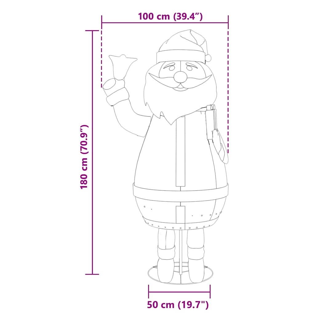 Julemann Med 200 Led Varmhvit 100 X 180 Cm Stoff