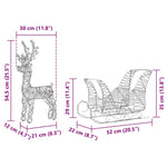 Reinsdyr Trekke Slede Varmhvit 30 X 12 X 54.5 Cm Pet