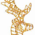 Reinsdyr Trekke Slede Med 160 Led Varmhvit 30 X 12 X 55 Cm Pet