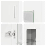 Høyskap Med Hylle Med Dør Hvit 60 X 35 X 182 Cm Konstruert Tre