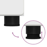 Høyskap Med Hylle Med Dør Hvit 60 X 35 X 182 Cm Konstruert Tre