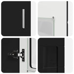 Høyskap Med Hylle Med Dør Svart 60 X 35 X 182 Cm Konstruert Tre