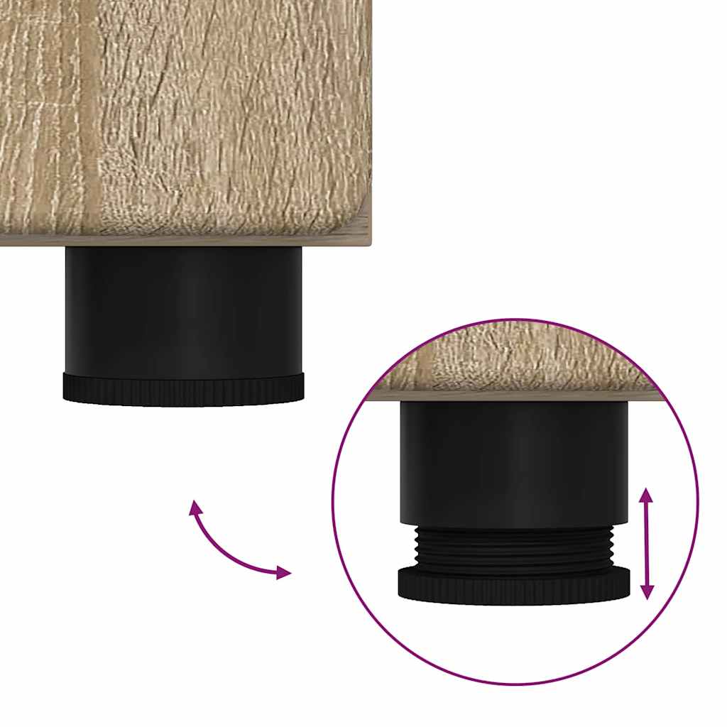 Høyskap Med Hylle Sonoma Eik 60 X 35 X 182 Cm Konstruert Tre