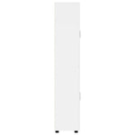 Høyskap Med Dør Høyglanset Hvit 60 X 35 X 182 Cm Konstruert Tre