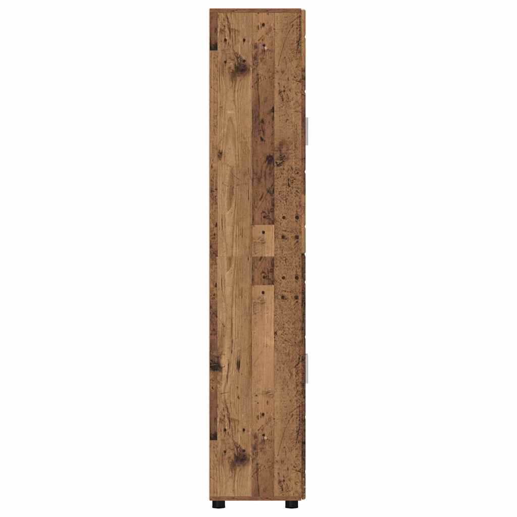 Høyskap Med Hylle Gammelt Tre 60 X 35 X 182 Cm Konstruert Tre