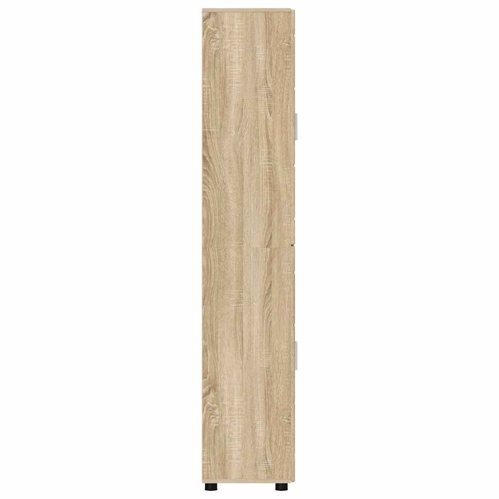 Høyskap Med Hylle Sonoma Eik 60 X 35 X 182 Cm Konstruert Tre