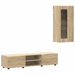 Tv-Benksett Med Skuff Med Hylle Sonoma Eik Konstruert Tre