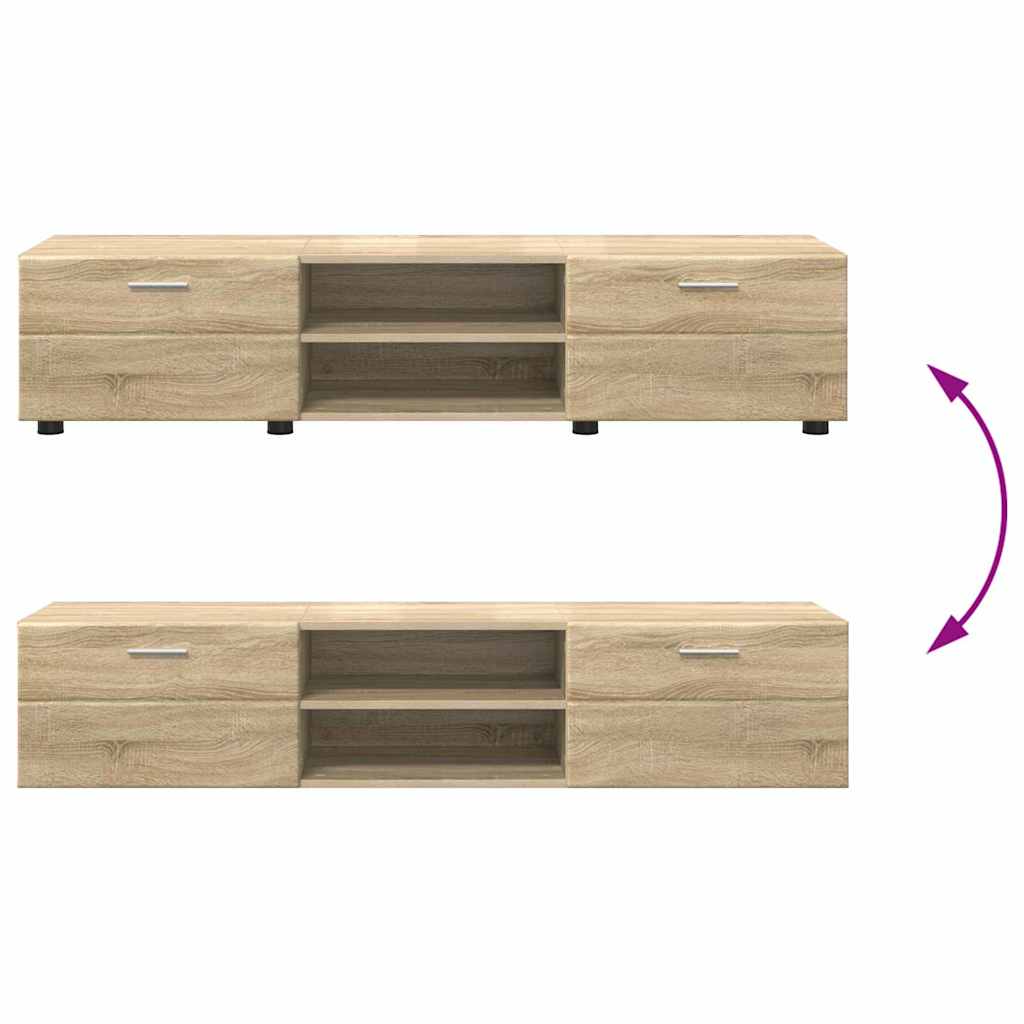 Tv-Benksett Med Skuff Med Hylle Sonoma Eik Konstruert Tre