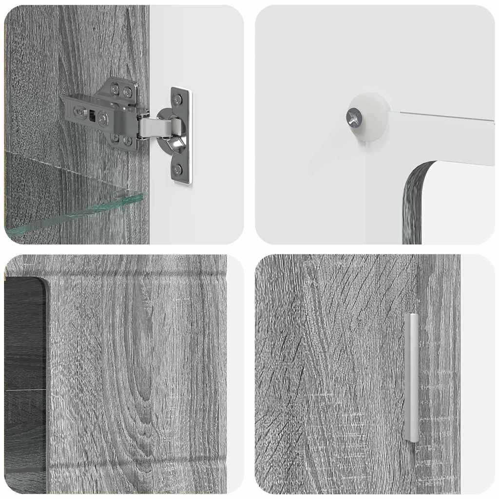 Tv-Benksett Med Skuff Med Hylle Grå Sonoma Konstruert Tre