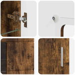 Tv-Benksett Med Skuff Med Hylle Med Dør Røkt Eik Konstruert Tre