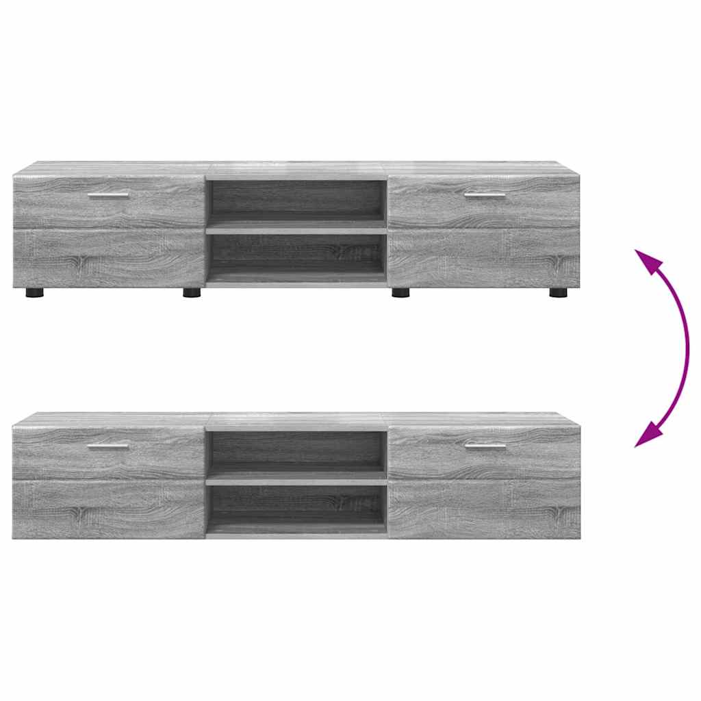 Tv-Benksett Med Skuff Med Hylle Grå Sonoma Konstruert Tre