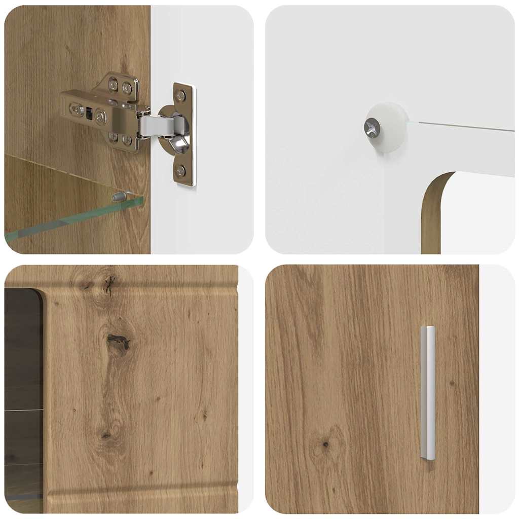 Tv-Benksett Med Skuff Med Hylle Artisan Eik Konstruert Tre