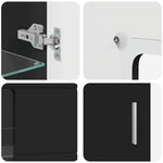 Tv-Benksett Med Skuff Med Hylle Med Dør Svart Konstruert Tre