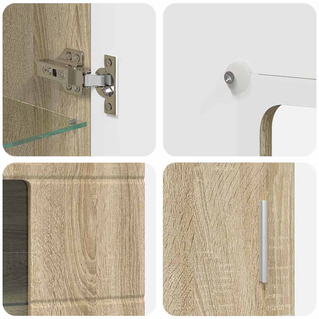 Tv-Benksett Med Skuff Med Hylle Sonoma Eik Konstruert Tre