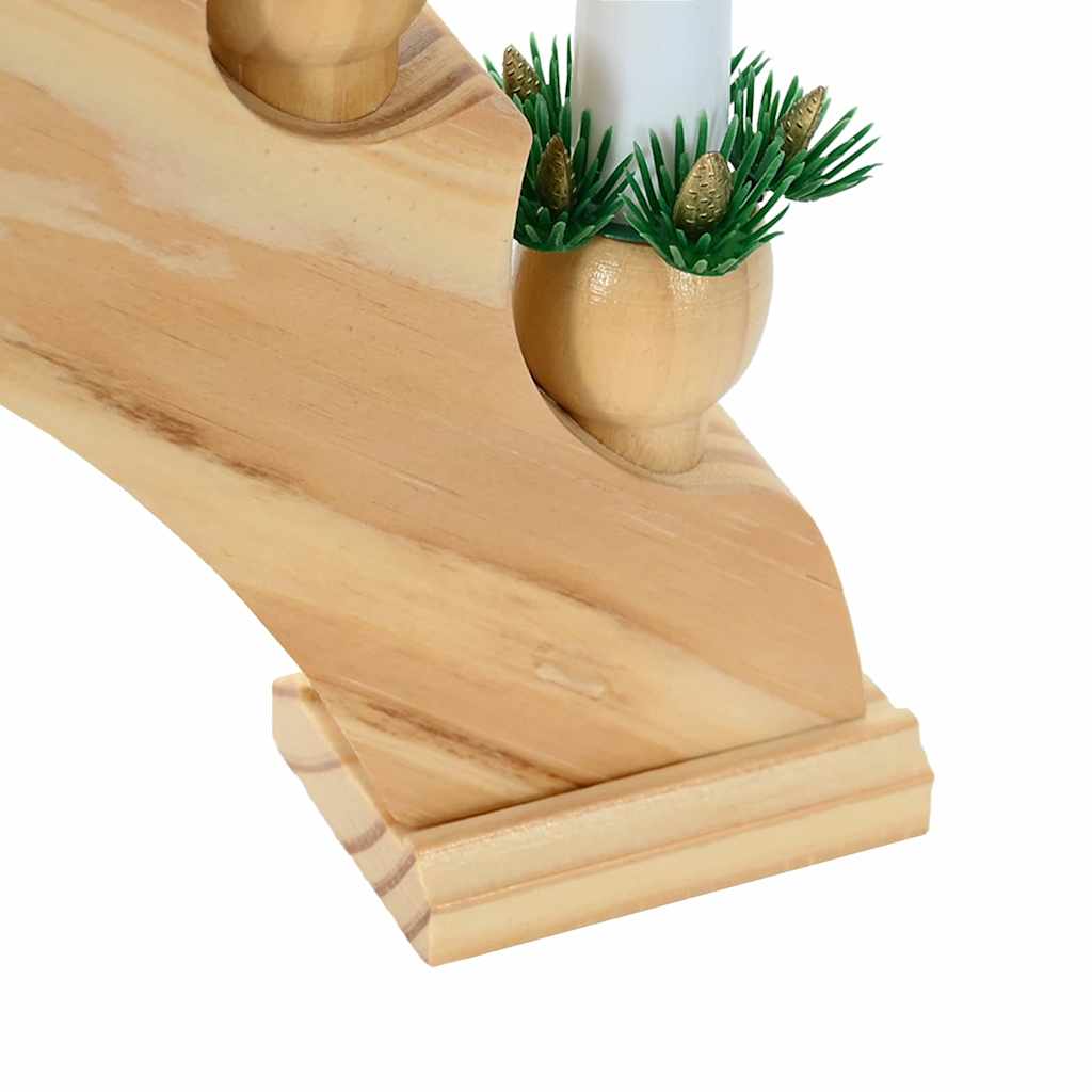 Julelys Bue Med 10 Led Lys 3 Pcs Brun 47 X 5 X 29 Cm