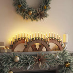 Julelys Bue Med 10 Led Lys 3 Pcs Brun 47 X 5 X 29 Cm