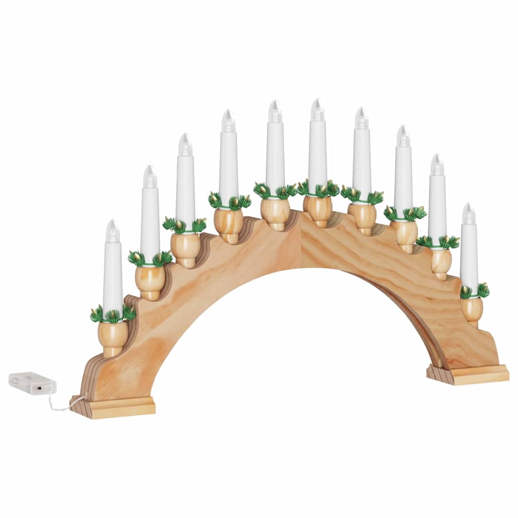 Julelys Bue Med 10 Led Lys 3 Pcs Brun 47 X 5 X 29 Cm