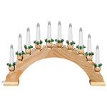 Julelys Bue Med 10 Led Lys 3 Pcs Brun 47 X 5 X 29 Cm