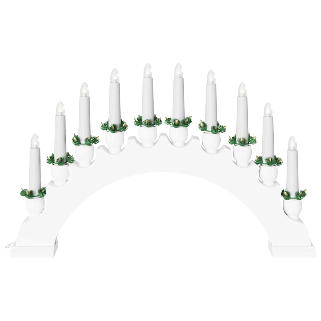 Julelys Bue Med 10 Led Lys Hvit 47 X 5 X 29 Cm Heltre Furu