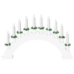 Julelys Bue Med 10 Led Lys Hvit 47 X 5 X 29 Cm Heltre Furu