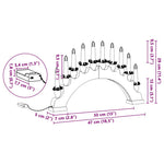 Julelys Bue Med 10 Led Lys Hvit 47 X 5 X 29 Cm Heltre Furu