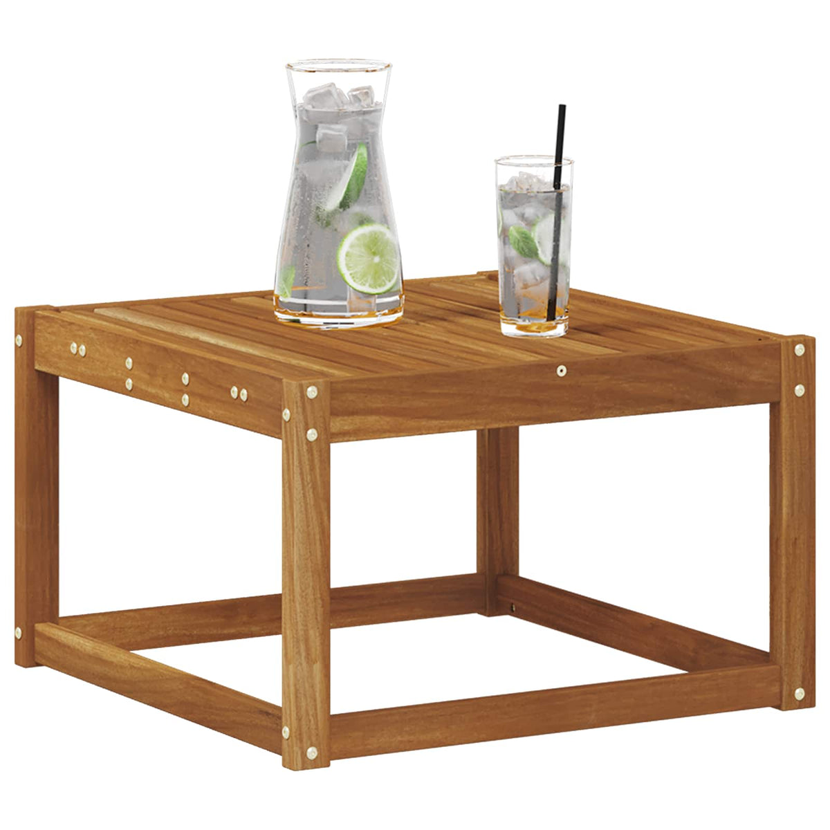 Utebord Solid Akasietre Naturlig 59 X 59 X 37 Cm