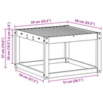 Utebord Solid Akasietre Naturlig 59 X 59 X 37 Cm